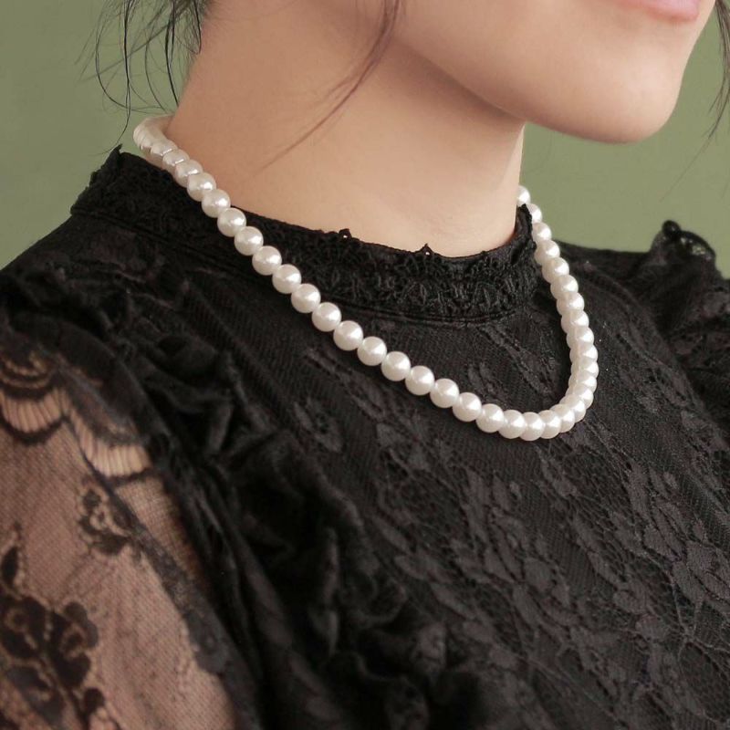 ネックレス パール 8mm玉 ショートネックレス