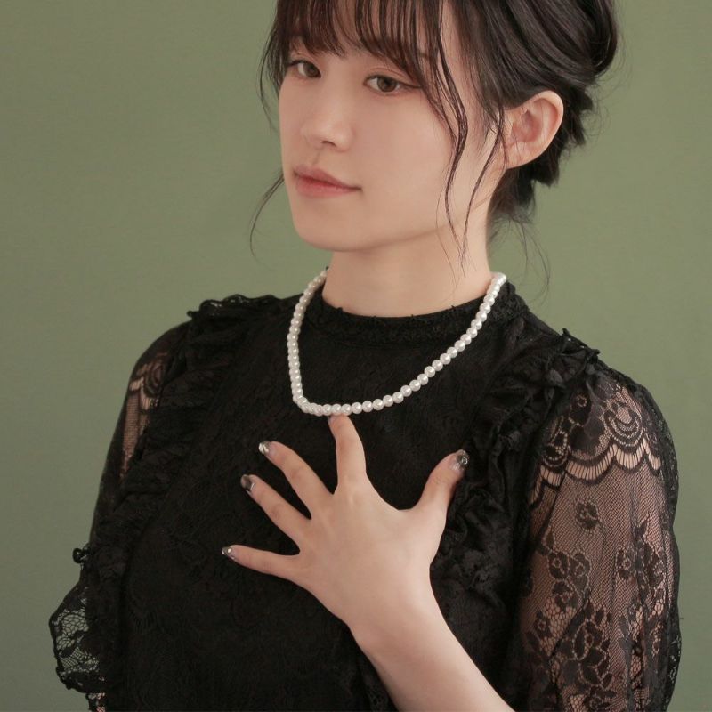 ネックレス パール7mm玉 ショートネックレス
