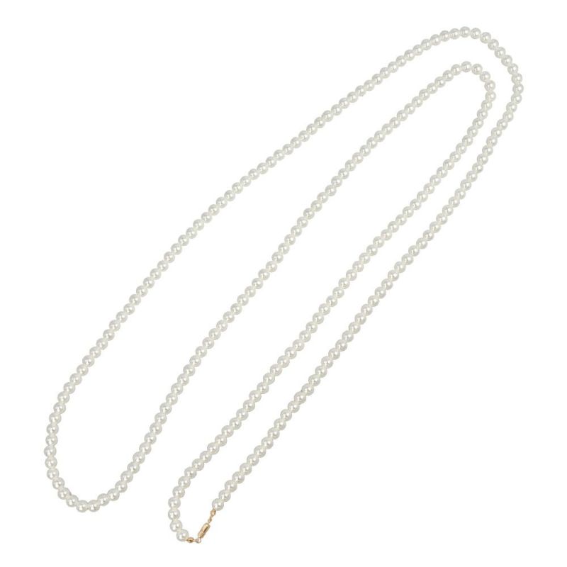 ネックレス パール7mm玉ロングネックレス