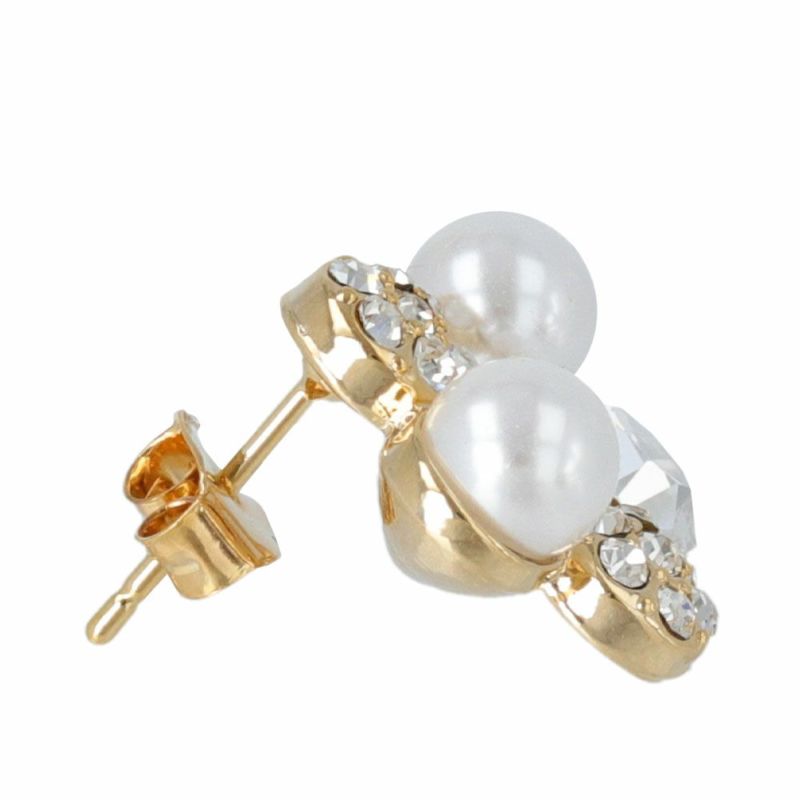 Classy ピアス パール パヴェ ストーン サークル スタッドピアス