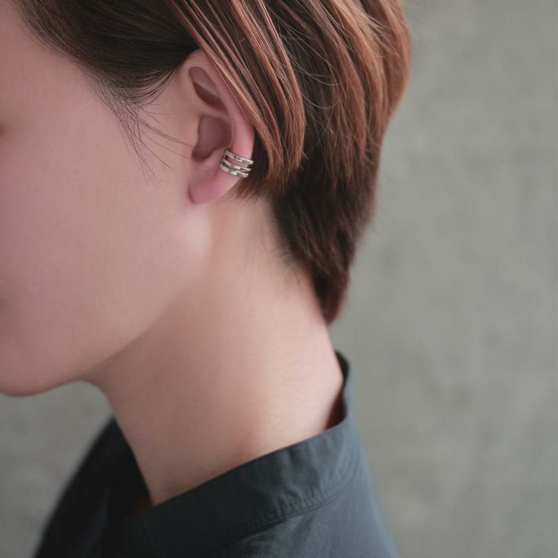 イヤリング 【片耳用】 シンプル ライン 8mm イヤーカフ
