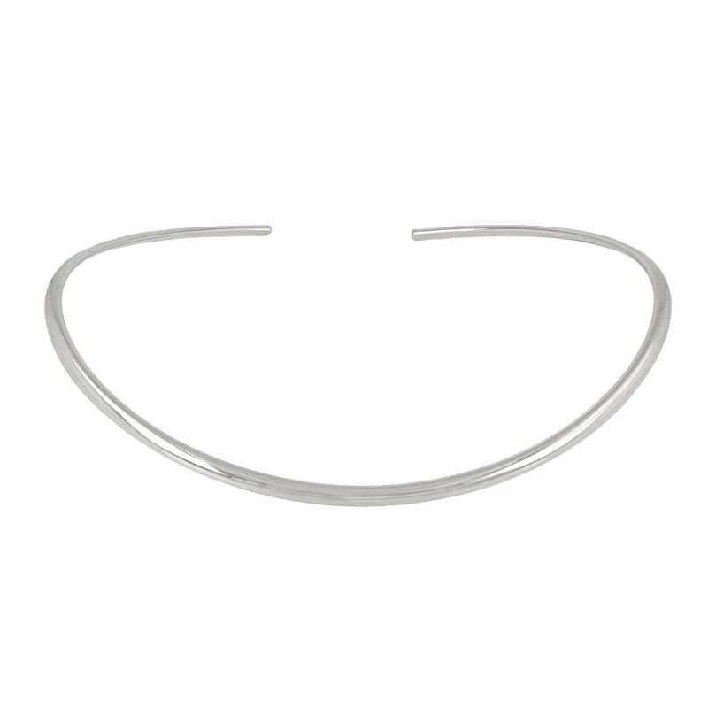 ネックレス 幅4mm メタルチョーカー ネックカフ