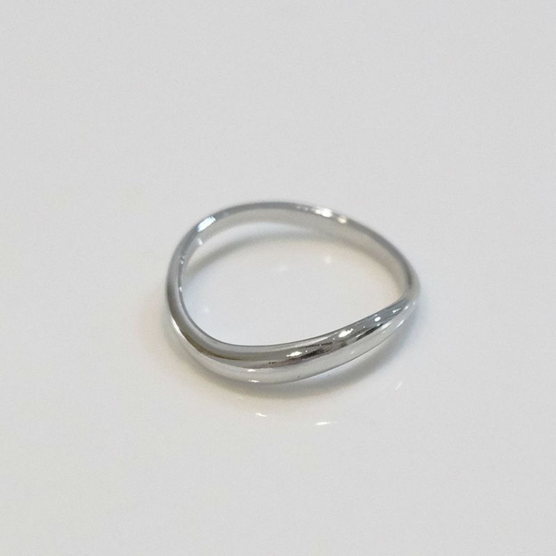 リング ニッケルフリー シンプル 歪み 1号/3号/5号 指輪 ゴールド/シルバー/ピンクゴールド