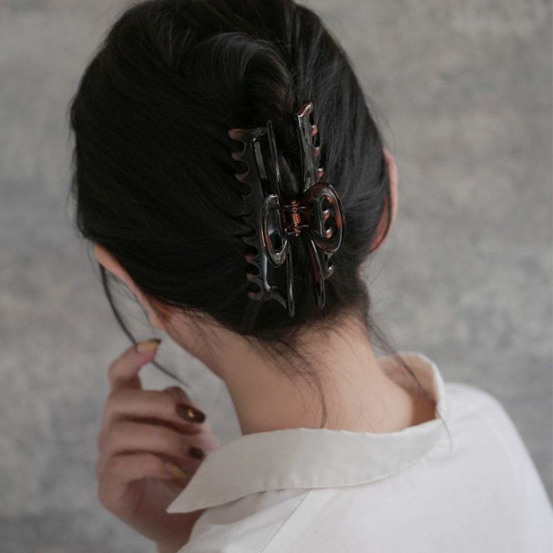 ヘアクリップ 12cm シンプル バンスクリップ