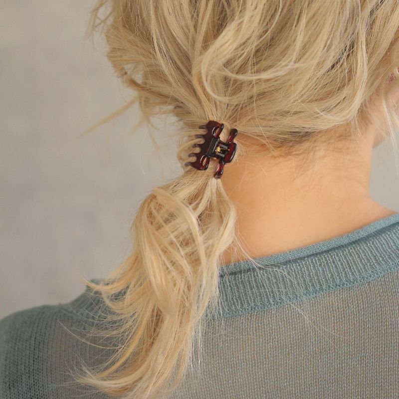 ヘアクリップ 2.5cm シンプル ミニ バンスクリップ