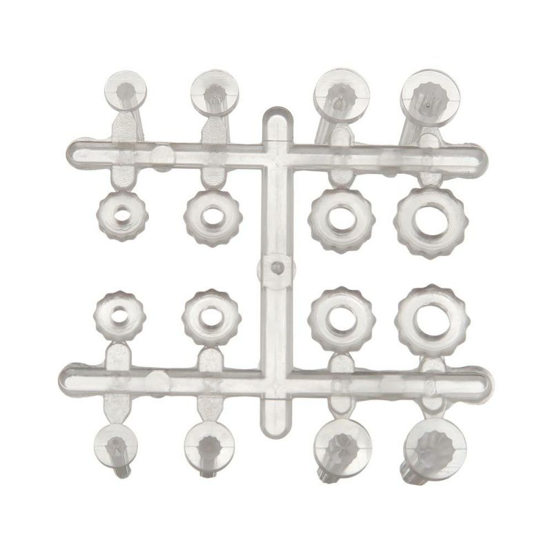 クリアピアス 透明ピアス フラット ボディピアス 8本入り(8G/10G/12G/14G 各2本)