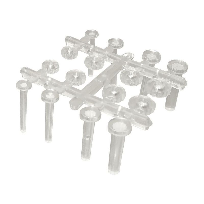 クリアピアス 透明ピアス フラット ボディピアス 8本入り(8G/10G/12G/14G 各2本)