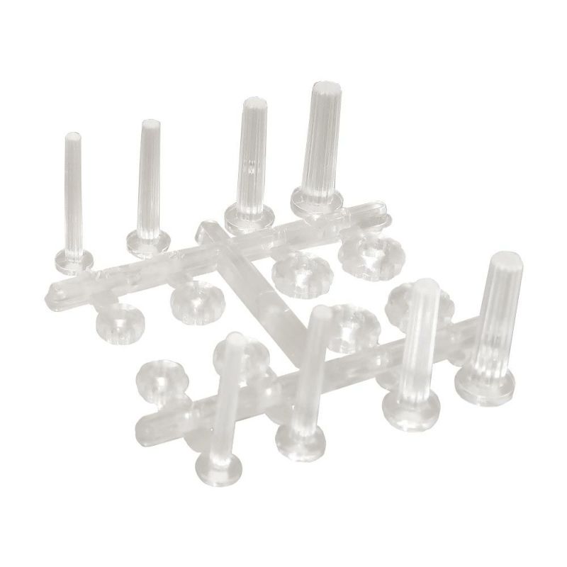 クリアピアス 透明ピアス フラット ボディピアス 8本入り(8G/10G/12G/14G 各2本)