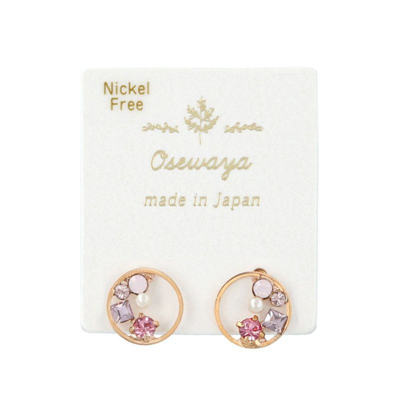 ピアス ニッケルフリー サークル プチビジュー プチパール ポストピアス