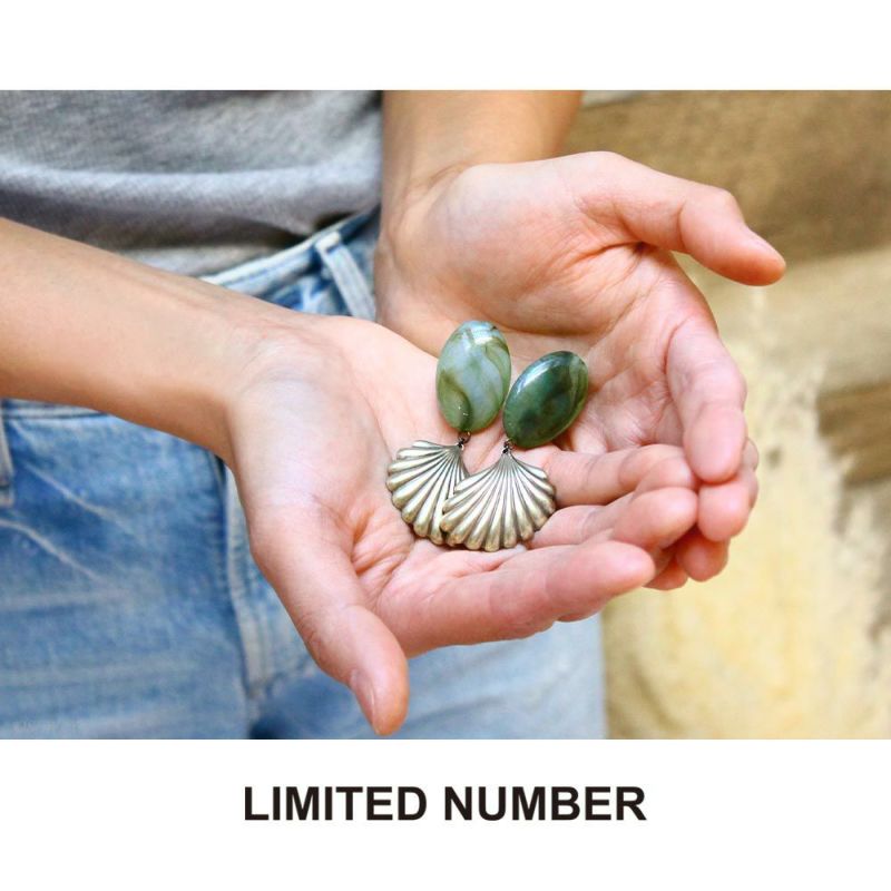 【LIMITED NUMBER】Vintage collection from U.S.A plump ピアス ニッケルフリー シェル チタンポスト スタッドピアス