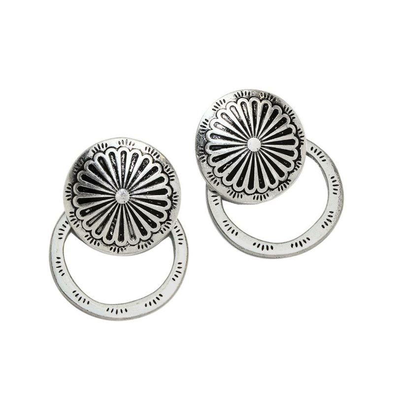 【LIMITED NUMBER】ピアス ニッケルフリー コンチョ 2way バックキャッチ チタンポストピアス