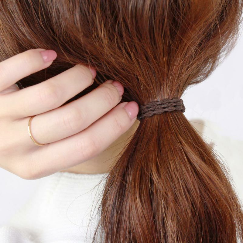 ヘアゴム シンプル ドットシェイプ 2本 セット ヘアポニー