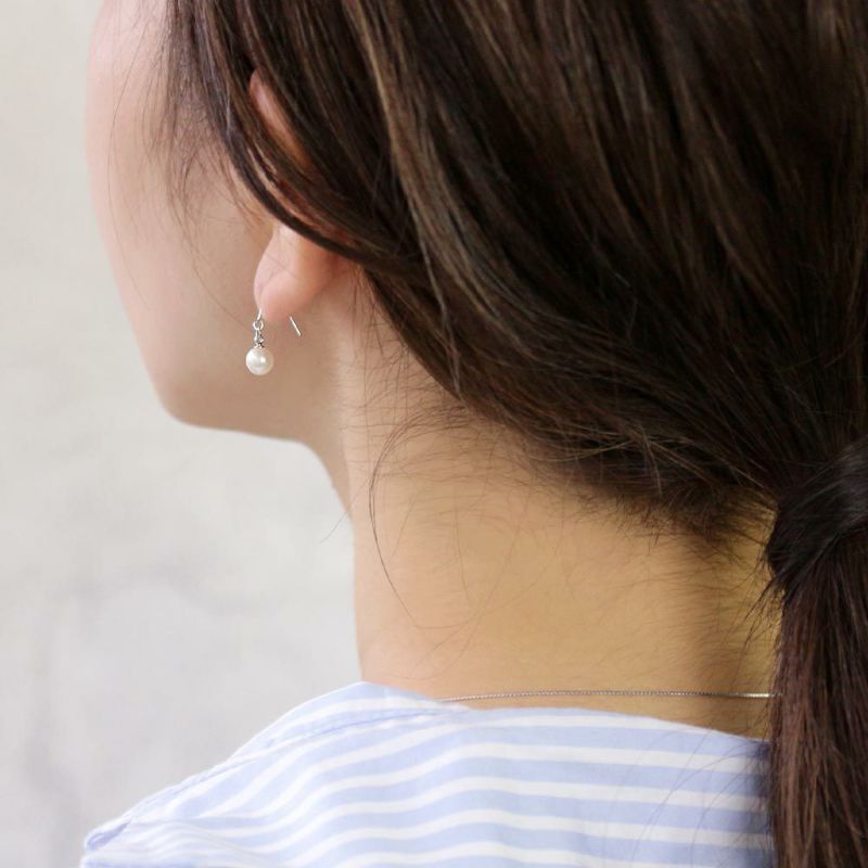 ピアス ニッケルフリー パール 6mm フックピアス