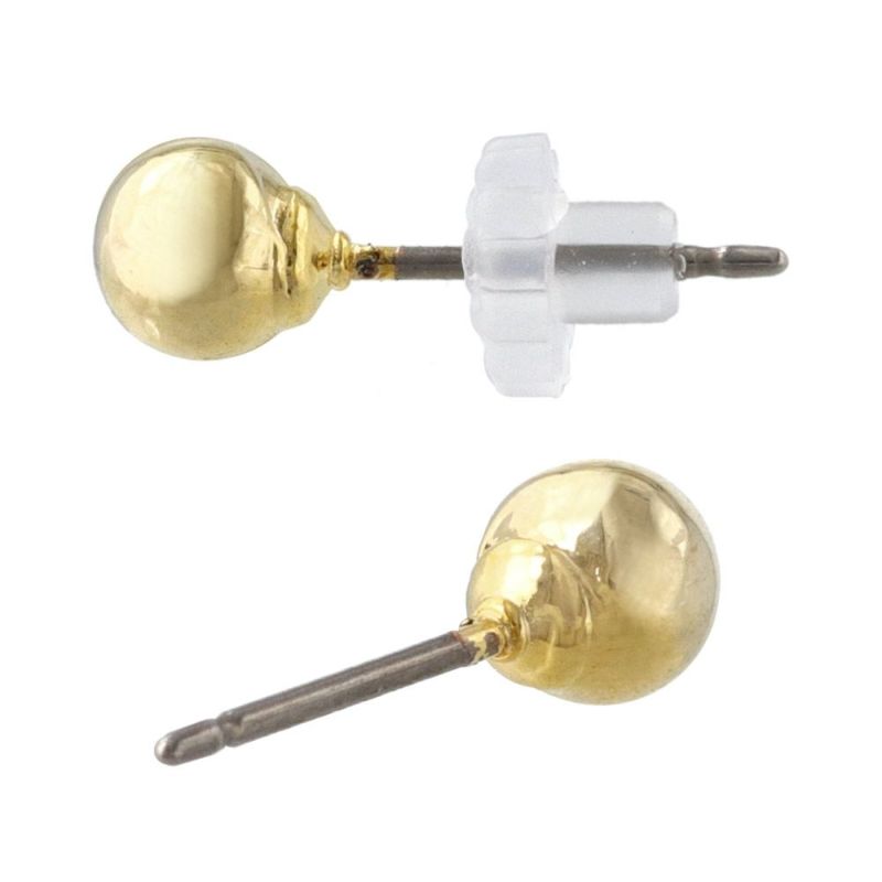 ピアス ニッケルフリー メタル 釈迦玉ボール 5mm スタッドピアス
