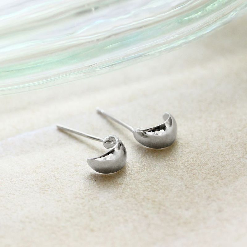 ピアス シルバー925 ラウンド フープ風 スタッドピアス