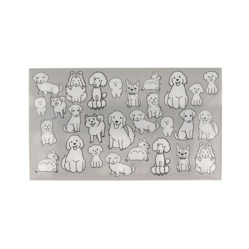 マスクケース 犬 イラスト コンパクト&抗菌 お洒落にエチケット スーパークリア抗菌シート使用 不織布マスク専用