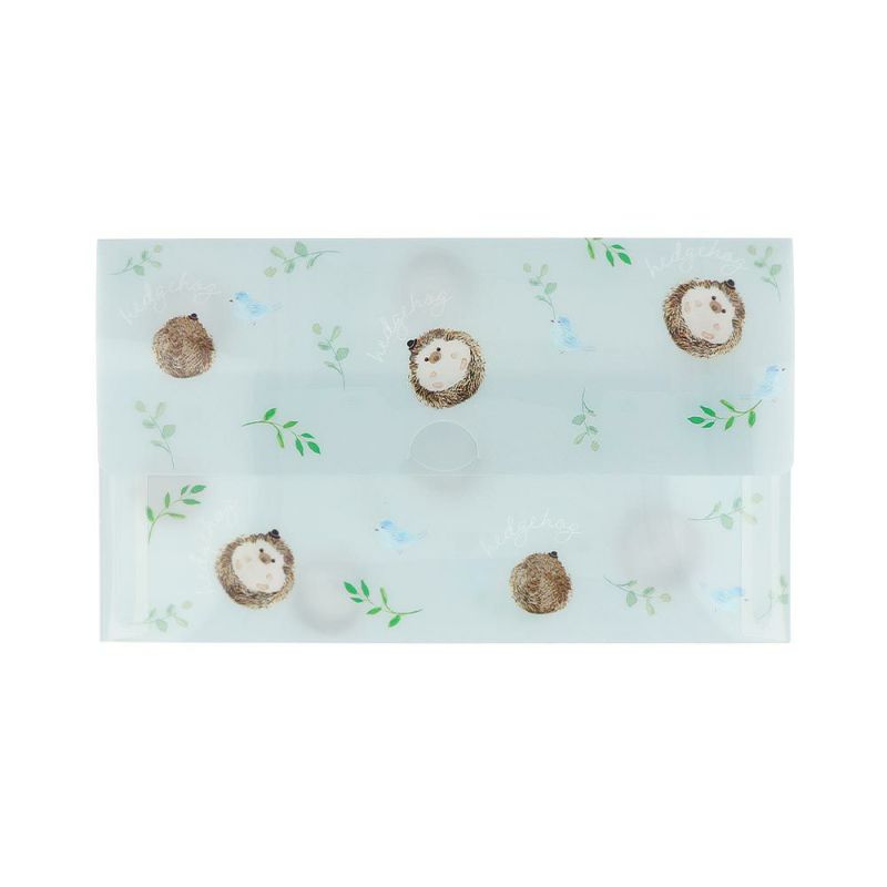 マスクケース ハリネズミ イラスト コンパクト&抗菌 お洒落にエチケット スーパークリア抗菌シート使用 不織布マスク専用
