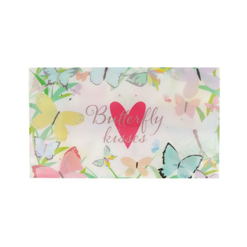 マスクケース Butterfly kisses コンパクト&抗菌 お洒落にエチケット スーパークリア抗菌シート使用 不織布マスク専用