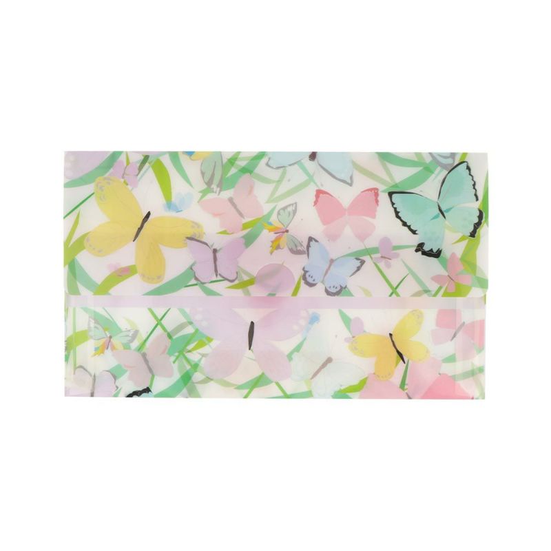 マスクケース Butterfly kisses コンパクト&抗菌 お洒落にエチケット スーパークリア抗菌シート使用 不織布マスク専用