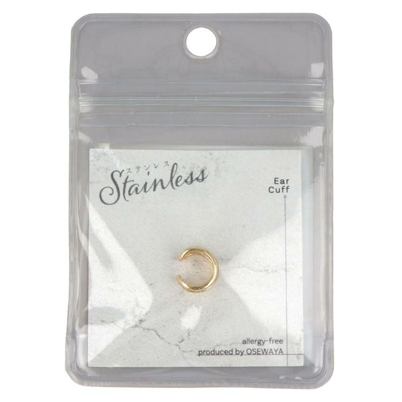 OUTLET 70%OFF|イヤーカフ ステンレス スリーライン イヤリング 【片耳用】