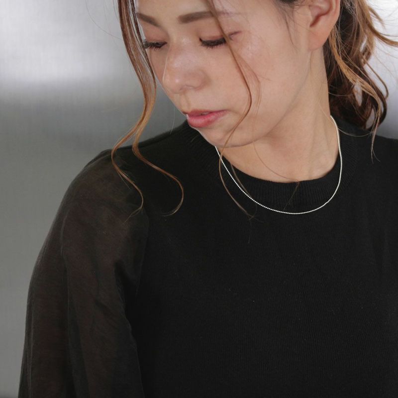 ネックレス シルバー925 ボールチェーン ショートネックレス ボックス入り