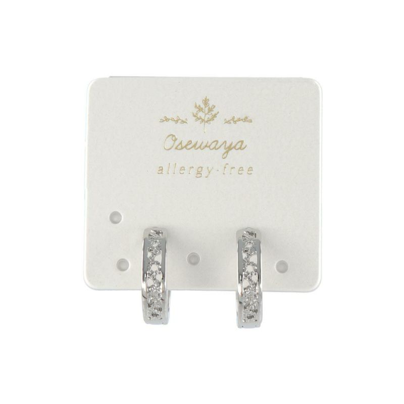 樹脂ピアス 透かし模様 メタル フープピアス