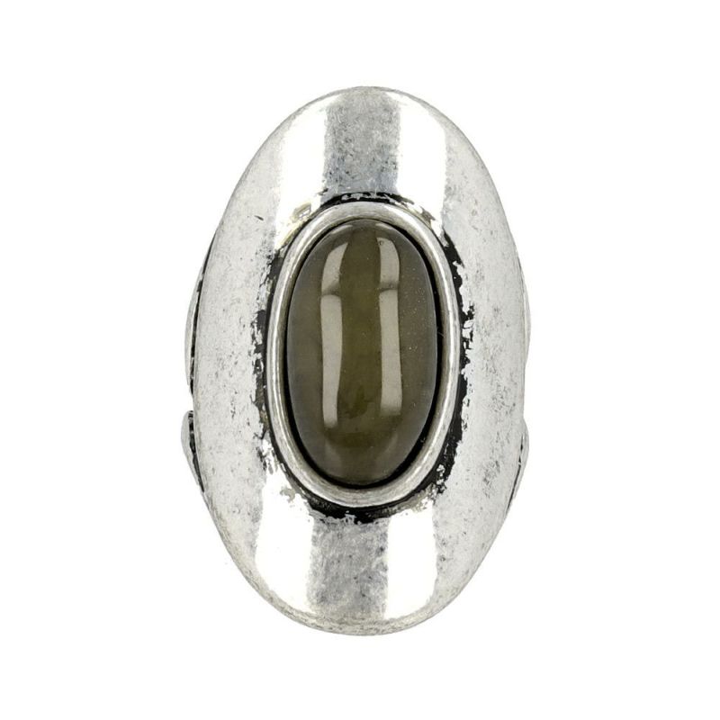 【LIMITED NUMBER】OVER AND OVER! オーバル カボッション ヴィンテージ風 リング 13号 指輪 ニッケルフリー