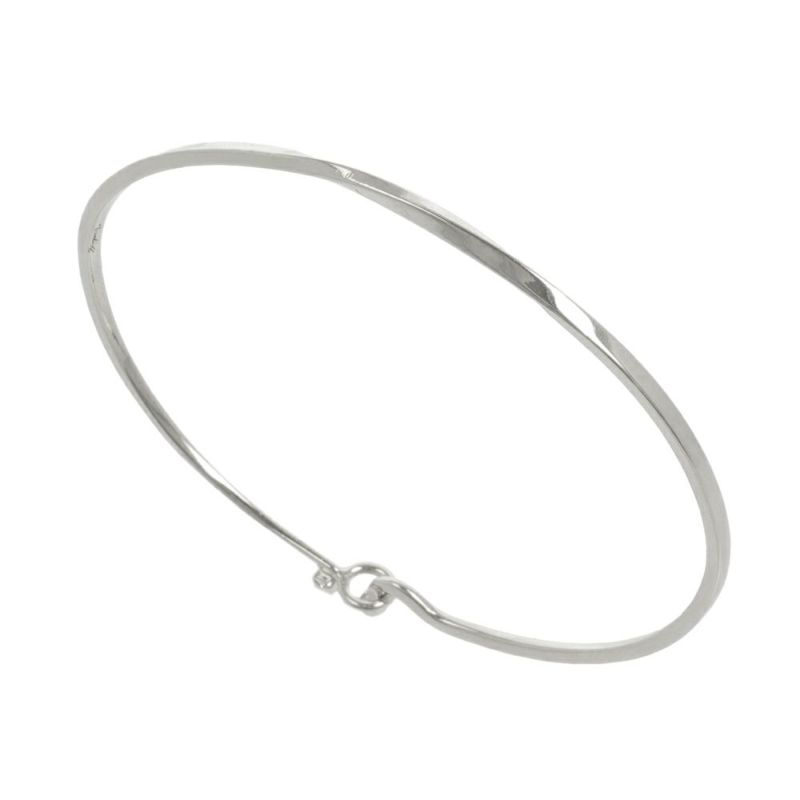 【Finobelle】ヴァイス ブレスレット ニッケルフリー 本ロジウム厚メッキ ツイスト スーパーキュービックジルコニア バングル