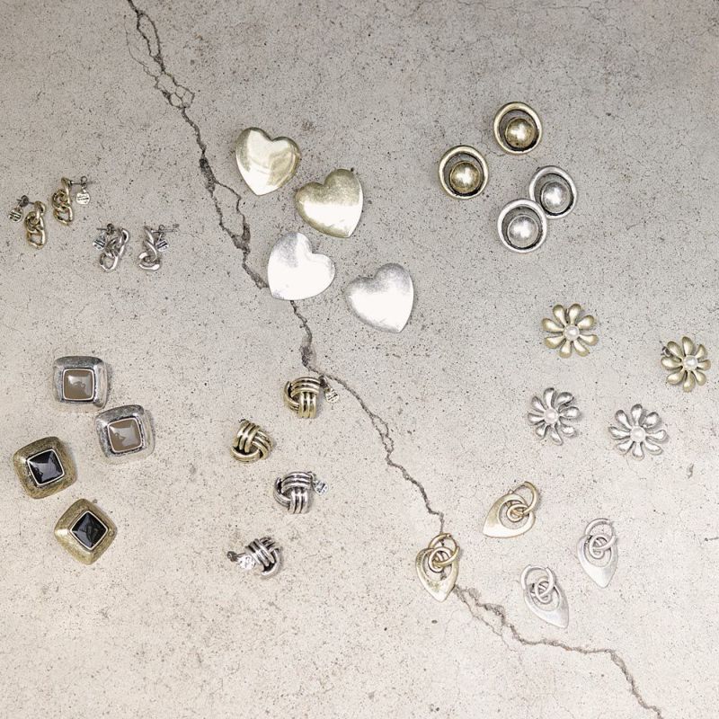 【LIMITED NUMBER】Vintage Like ピアス ニッケルフリー メタル チタンポスト スタッドピアス