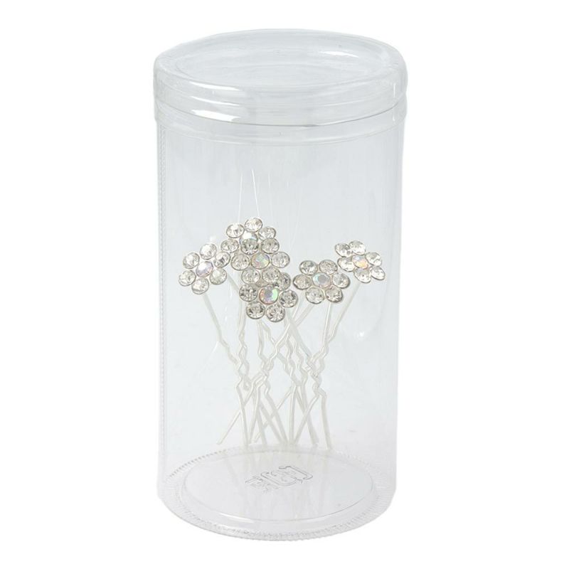 ヘアピン フラワー ストーン 6本セット Uピン