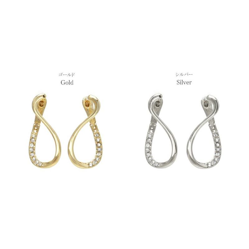ピアス ニッケルフリー ストーン メタル フープピアス