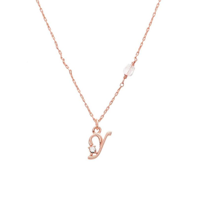 ネックレス ニッケルフリー イニシャル アルファベット A K M R S Y プチネックレス
