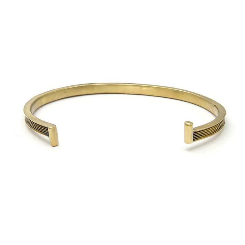 ブレスレット 経年変化 BRASS しんちゅう スイッチ ハーフバングル ニッケルフリー ケース入り