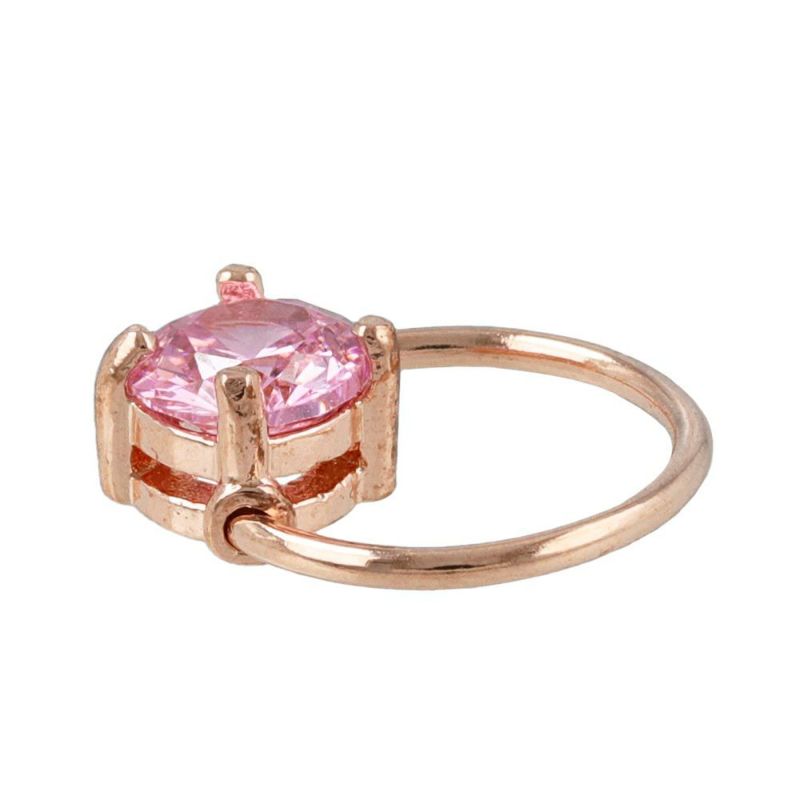 OUTLET 70%OFF|ボディピアス キュービックジルコニア 爪 キャプティブリング サージカルステンレス 18G 【1個販売】