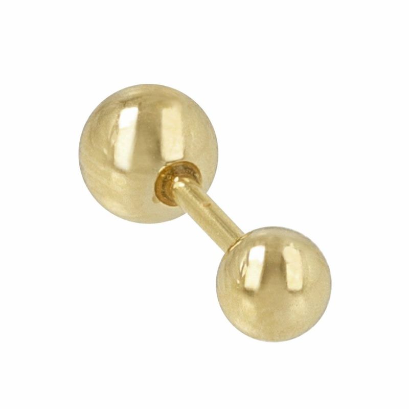 ボディピアス ガラス ストーン ストレートバーベル ネジ式 サージカルステンレス 18G 【1個販売】