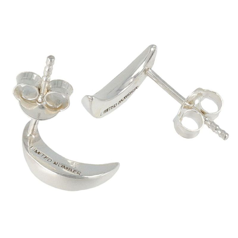 【LIMITED NUMBER】silver925 collection クレセントムーン スタッドピアス ニッケルフリー ミニジュエリーポーチ付き