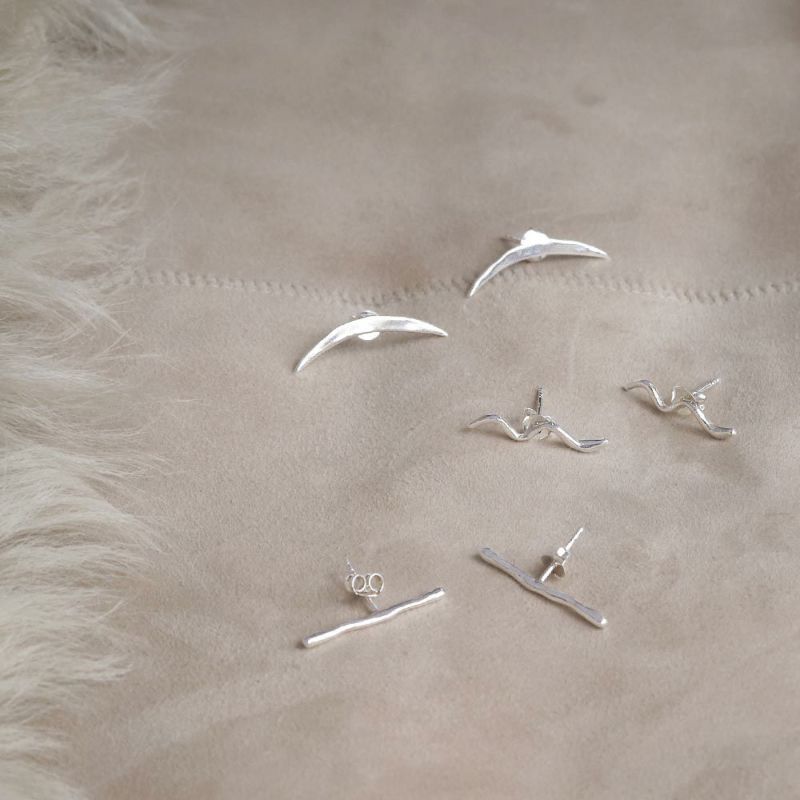 【LIMITED NUMBER】silver925 collection スティック スタッドピアス ニッケルフリー ミニジュエリーポーチ付き