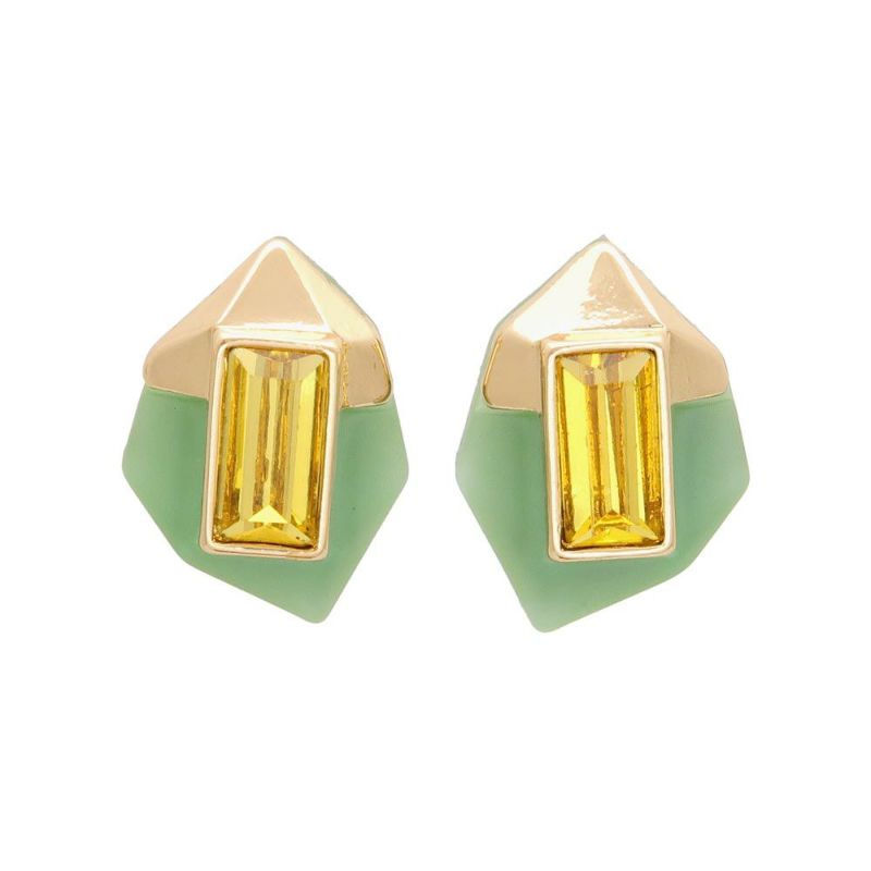 ピアス ニッケルフリー ビジュー マットカラー メタル チタンポスト スタッドピアス