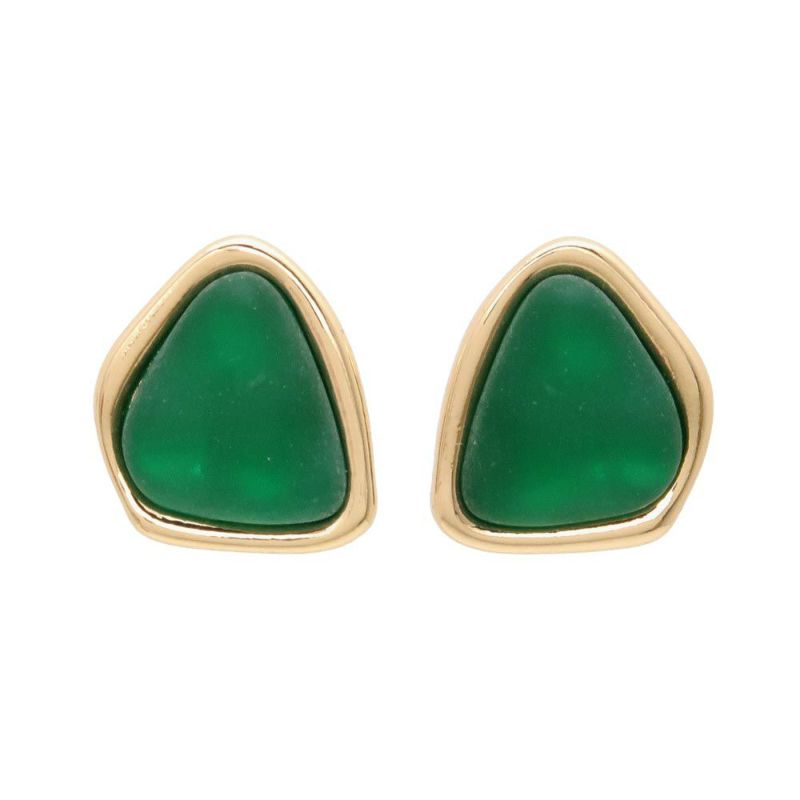 ピアス ニッケルフリー ジェム マットカラー チタンポスト スタッドピアス