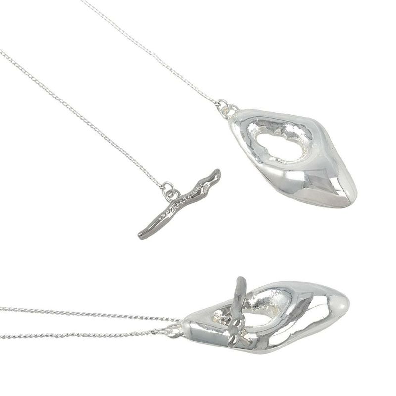 【LIMITED NUMBER】silver925 plated collection シルバーチェーン ニッケルフリー ロンバス マンテル ロング ペンダントネックレス オリジナル巾着付き