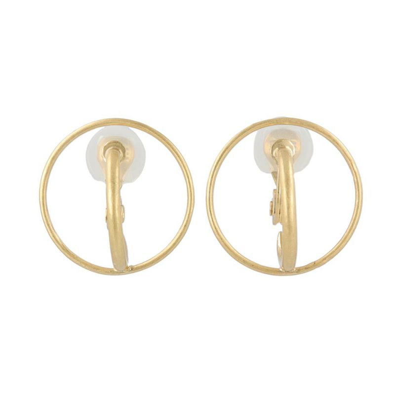 【LIMITED NUMBER】MOON ニッケルフリー マットメタル コーンプランニングムーン クリップタイプ シリコンカバー付き イヤリング