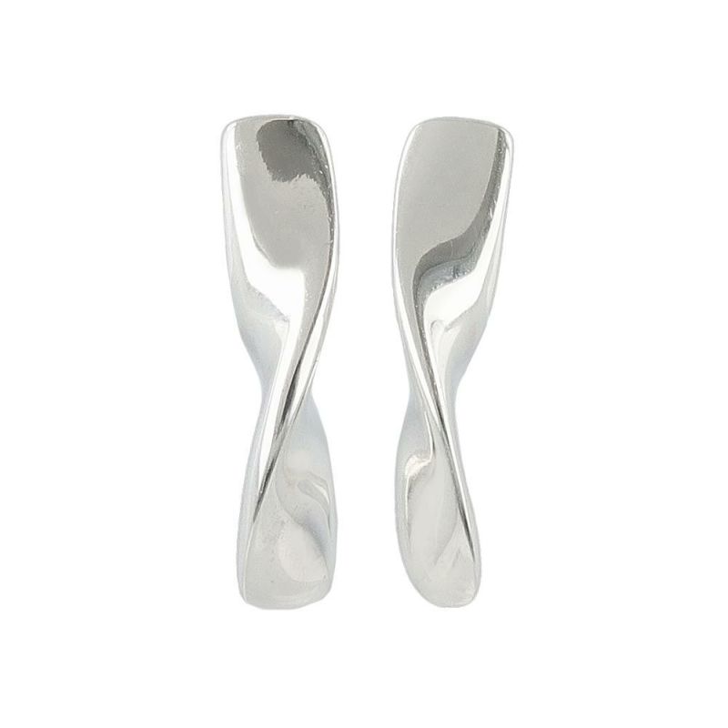 【Finobelle】Gris ピアス ニッケルフリー silver925 スティック ツイスト スタッドピアス