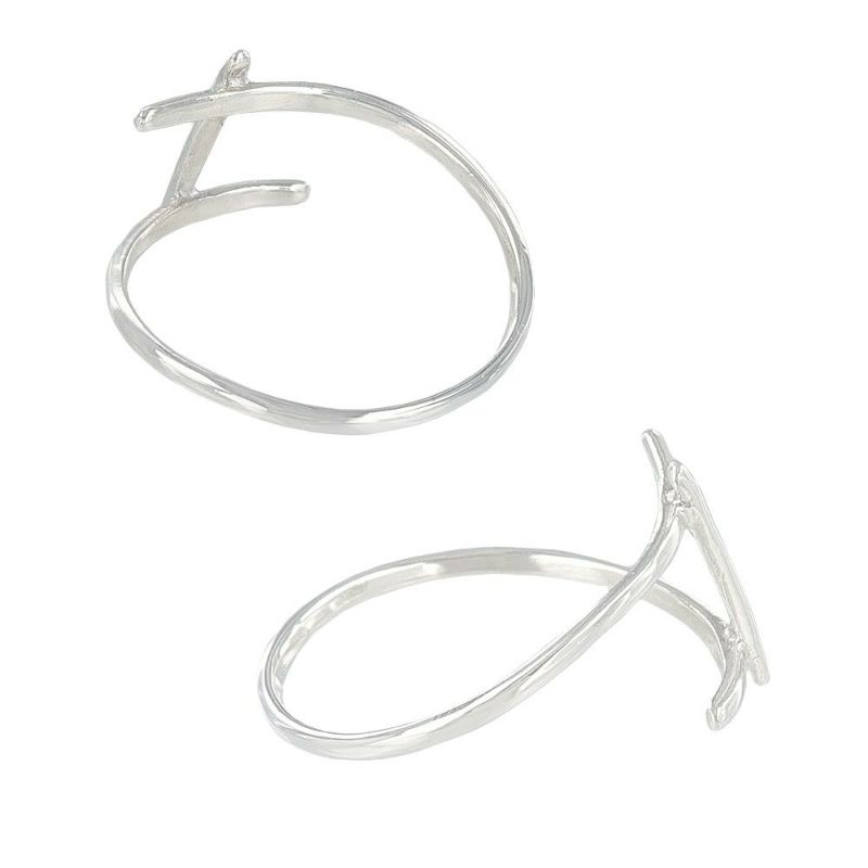 【Finobelle】Gris リング ニッケルフリー silver925 ループ Iライン 13号 指輪