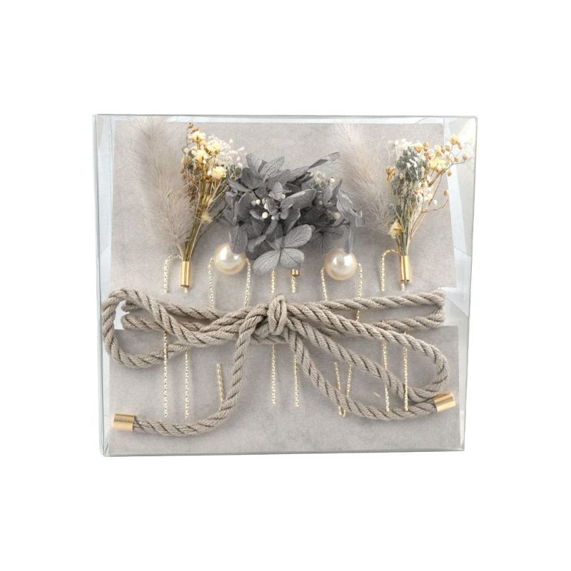 ヘアアレンジセット 6個セット(ドライフラワーUピン/パールUピン/ツイストコード)