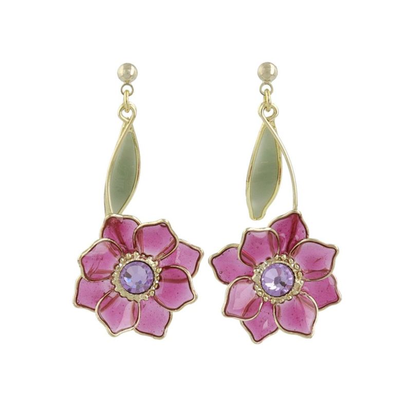 ピアス アメリカンフラワー ストーン チタンポスト スタッドピアス