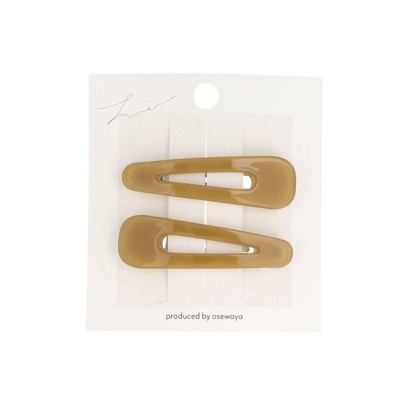 ヘアピン ツヤカラー 樹脂 2個セット スリーピン