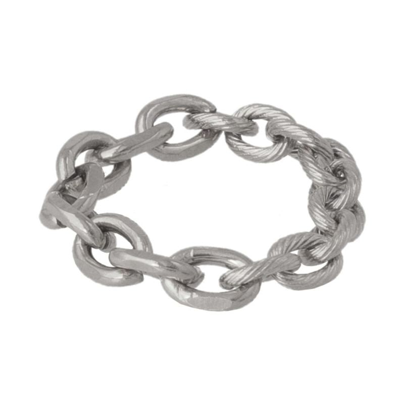 リング ステンレス ダブル アズキ チェーン 13号 指輪