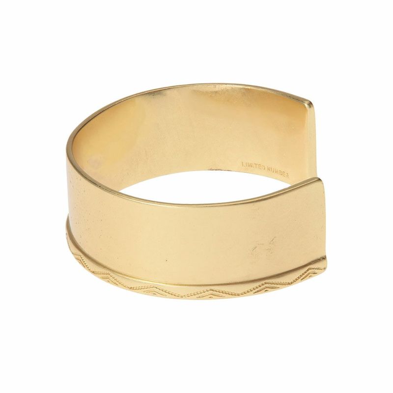 【LIMITED NUMBER】Vintage Like ブレスレット ニッケルフリー メタル ワイド ライン ハーフバングル
