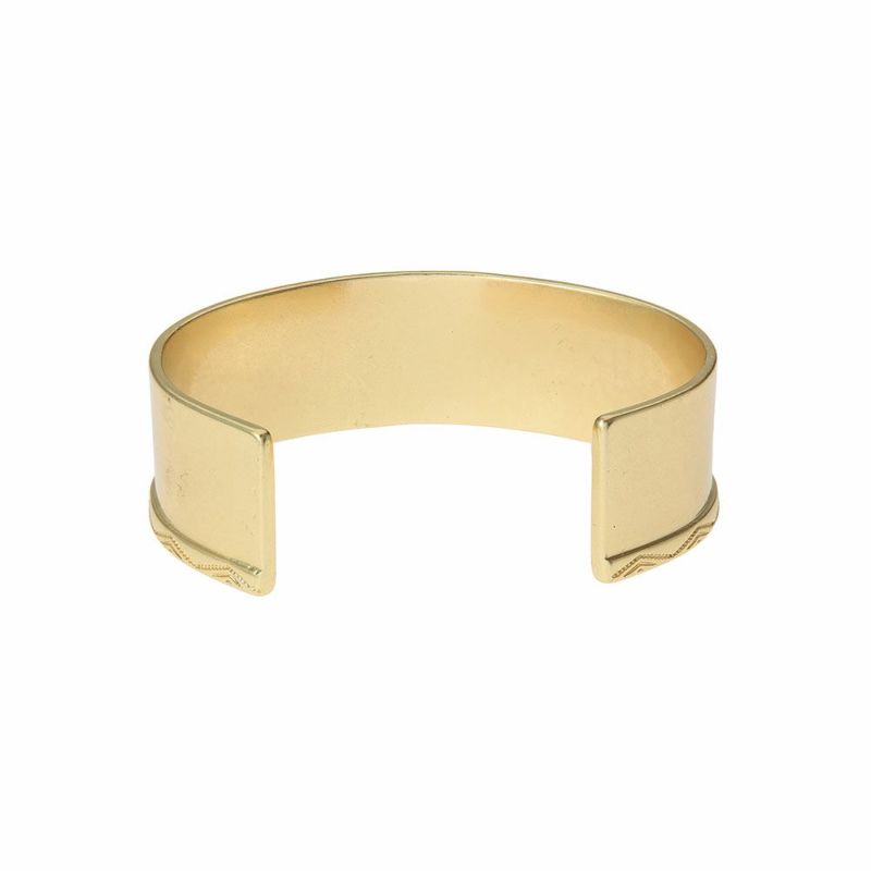 【LIMITED NUMBER】Vintage Like ブレスレット ニッケルフリー メタル ワイド ライン ハーフバングル