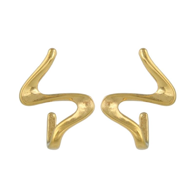 ピアス Errer series ステンレス ウェーブ ライン ステンレスポスト スタッドピアス